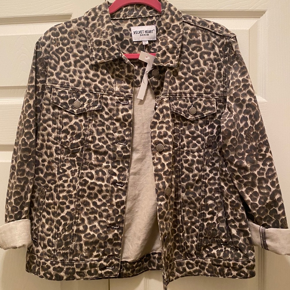 Cheetah denim jacket